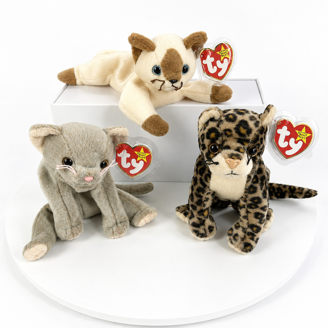 Ty Beanie Babies Cats Lot of 3 MWMT Scat Snip Sneaky Mint New