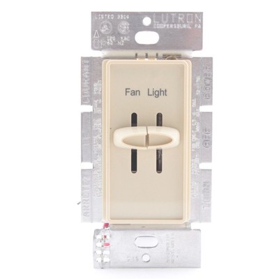 Lutron Skylark Ivory Ceiling Fan Speed Control Light Dimmer 1.5 Amp S2-LFSQ-IV
