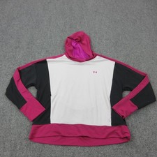 Under Armour Hoodie Womens Large White Pink C...