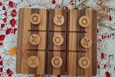  Gioco di società in legno massello bicolore gioco da tavolo Tris idea regalo