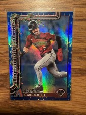 2025 Topps Holiday - Corbin Carroll #H158 Holiday Blue Metallic Glitter