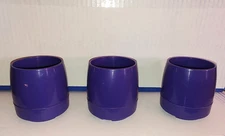 Dinex Classic #1197 Purple Stackable Durable Cups Vintage Set Of 3 