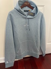 Brand New POLO RALPH LAUREN Blue Long Sleeve Classic Hoodie Size L