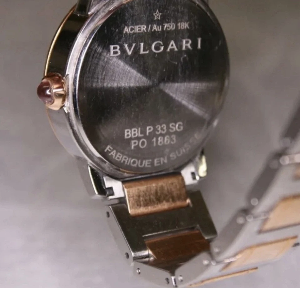 Bulgari - Esfera madreperla oro rosa diamante automático - BBL P 33 SG damas  Foto 4 de 4