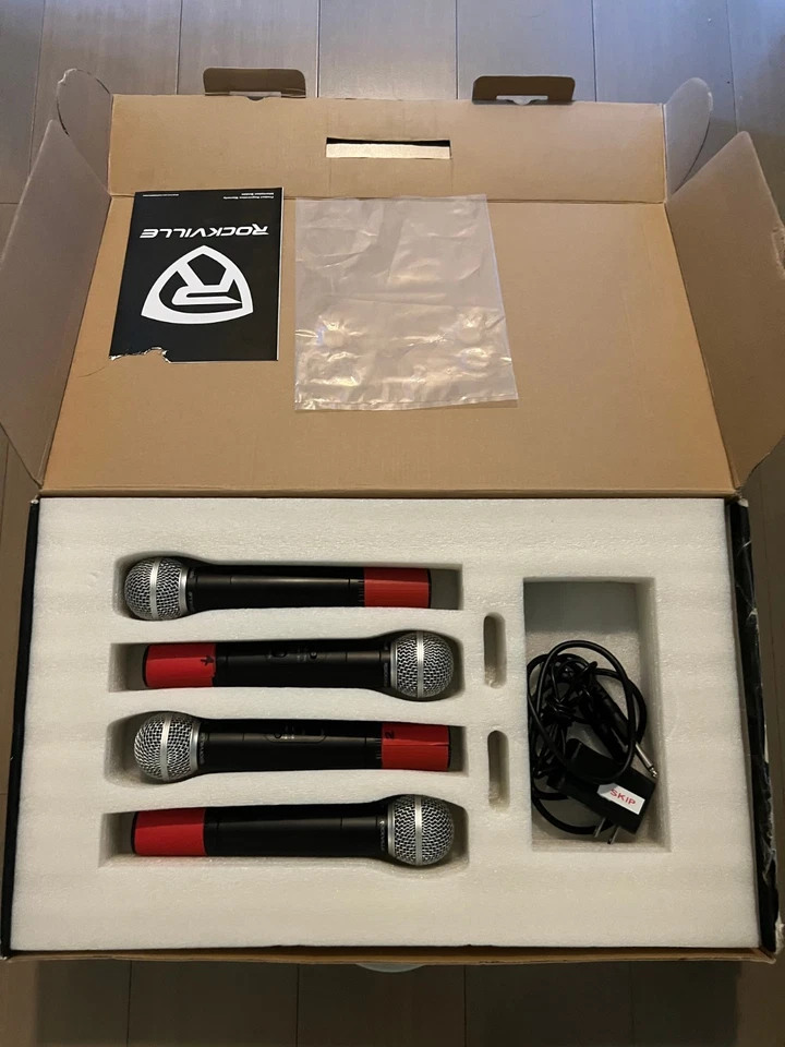 Rockville RWM4100VH VHF Wireless Quad Handheld Microphone System -PRISTINE COND! - Image 4 of 4