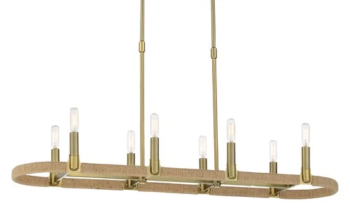 Minka Lavery 3868 Windward Passage 8 Light 41"W Linear Chandelier - Brass - Picture 1 of 8