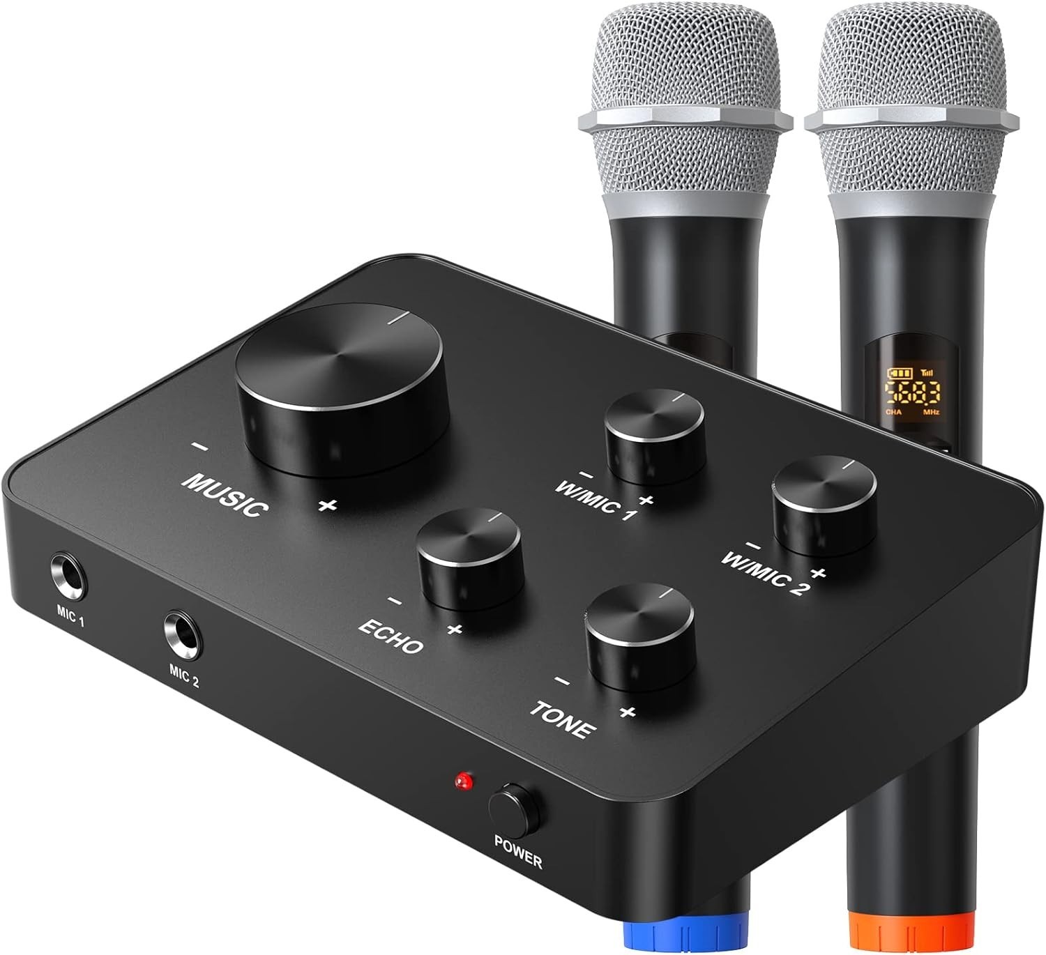 Rybozen Wireless Microphone Karaoke Mixer System, Dual Wireless Microphones
