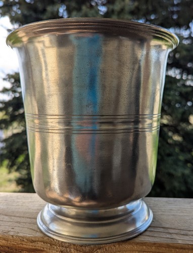 Arte Italica Marinoni Pewter Ice Bucket Wine Owl Stamp 9" High Heavy