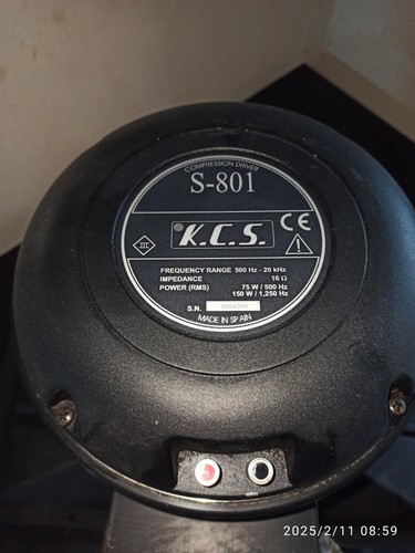 DRIVER A TROMBA KCS S-801 4" POLLICI 50W 16ohm 75/150W - Foto 1 di 11