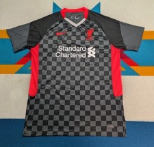 Liverpool FC Third Black Standard Chartered Nike Jersey 2021-22 Soccer Futbol XL