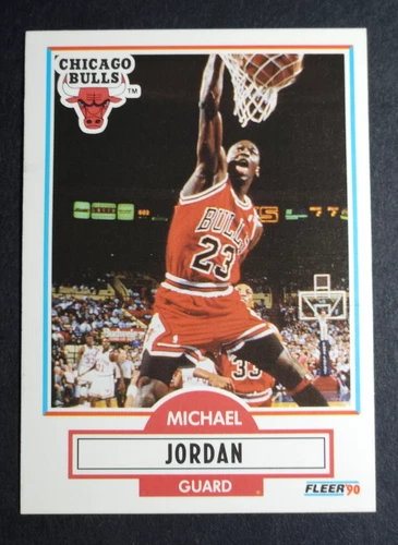 1990-91 FLEER #26 MICHAEL JORDAN \*M14\* CHICAGO BULLS HAS BLACK LINE \*VGEXC\*