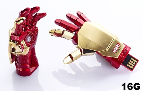 INFO THINK MARVEL AVENGERS USB FLASH DRIVE 16GB IRON MAN 3 MARK 42 HAND LED NEW