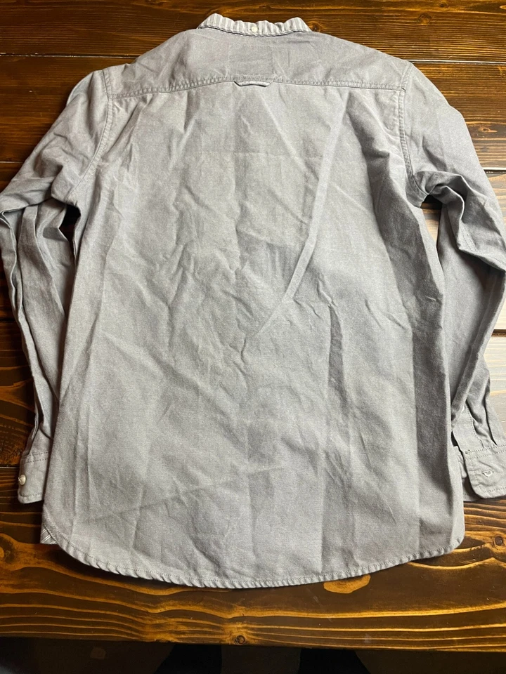 Native Code Shirt, Men's Size Large, Gray, Striped, Slim, Button Up, Long Sleeve - Image 2 of 4