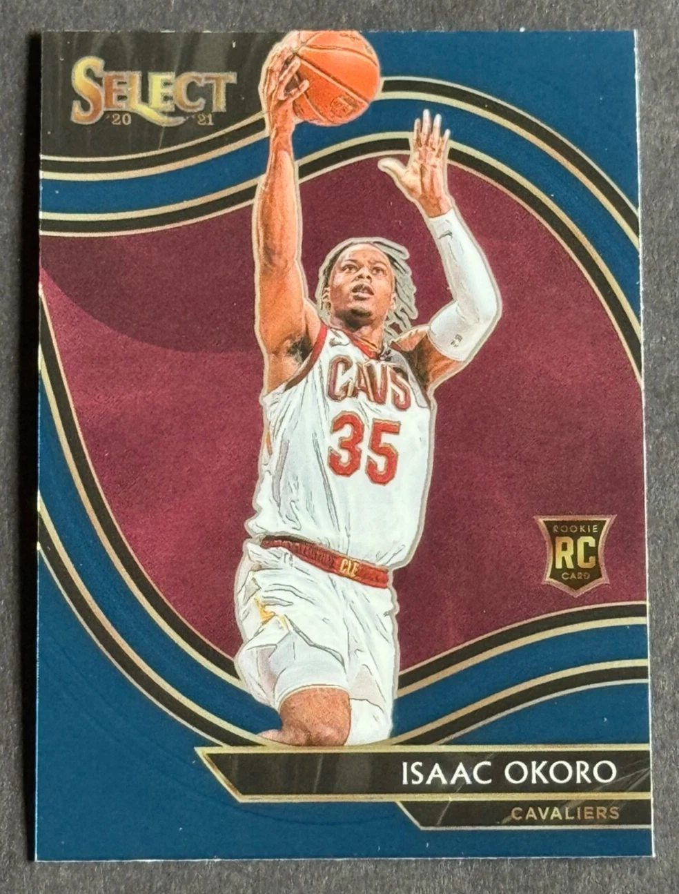 2020-21 Panini Select Courtside Retail Blue Isaac Okoro #296 Rookie RC