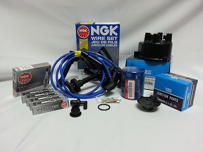 Japan Cap-Rotor-NGK Wires-Spark Plug PCV Kit 92-93 for Honda Accord  LX DX EX 