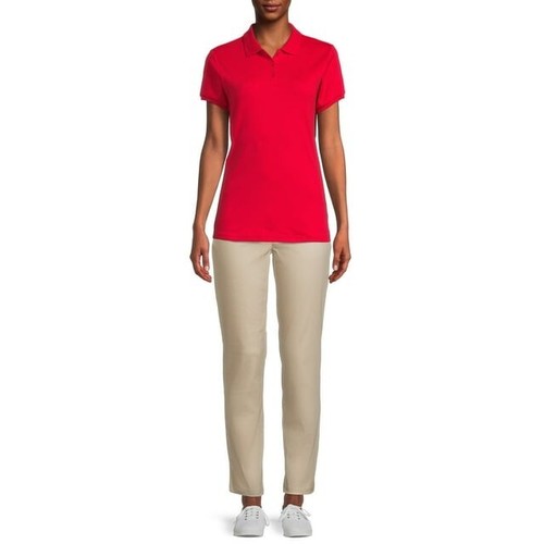 Wonder Nation Polo Shirt Women's S 3/5  Red School Uniform Short Sleeve Collared - Picture 2 of 5
