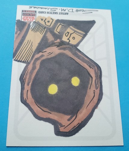 2010 topps JAWA sketch card art SCOTT D M SIMMONS star wars GALAXY 5 tatooine - Picture 4 of 6