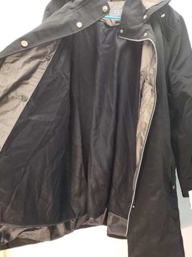 Gallery of New York Womens Coat 1XL Anorax Trench Blk Hooded Removable Lining - Picture 10 of 11