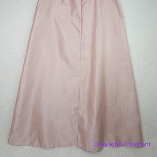 New! Alfred Sung Draped One-Shoulder Satin Maxi Dress in Toasted Sugar, size 14R - Picture 12 of 15