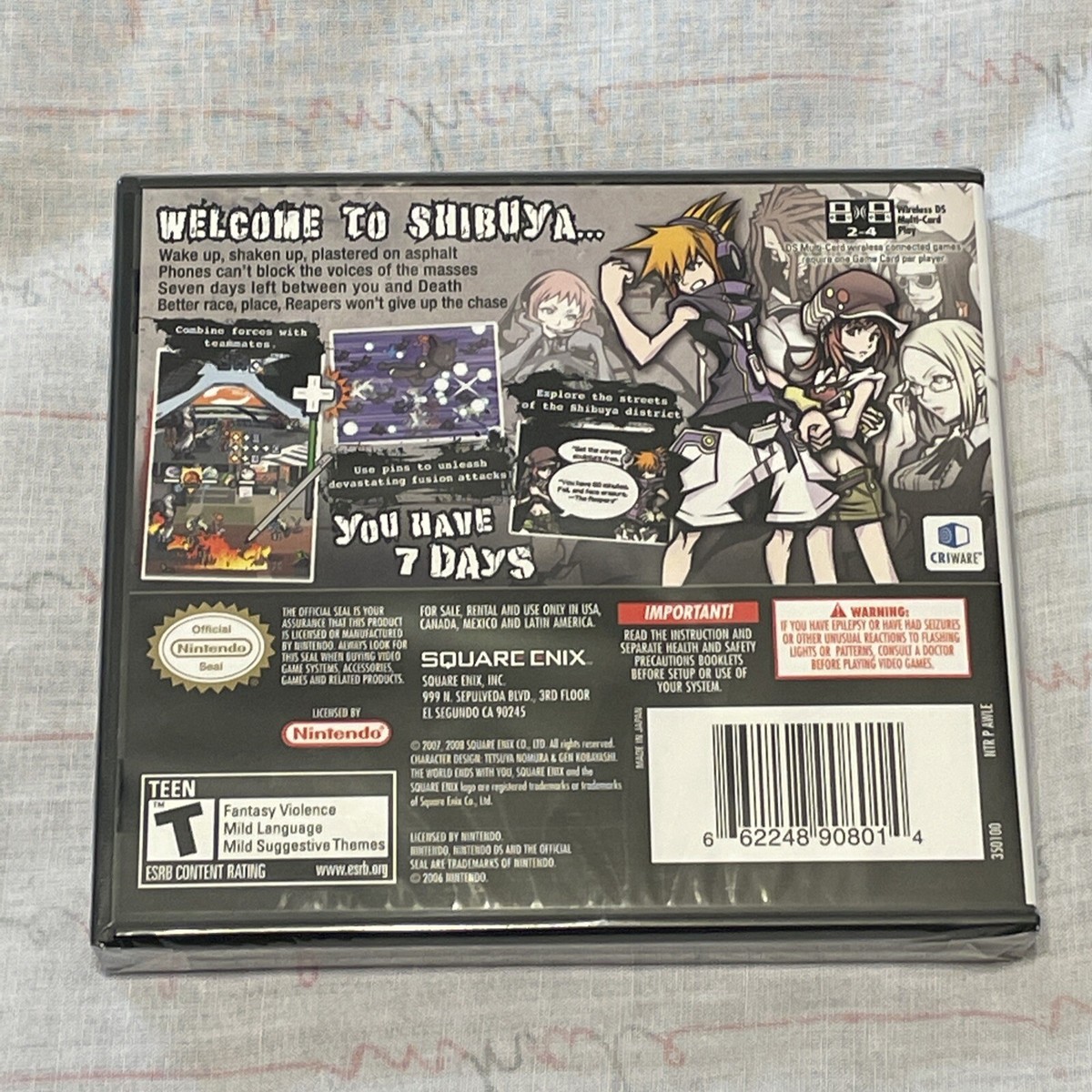 The World Ends with You (DS, SQUARE ENIX 2008) BRAND NEW SEALED