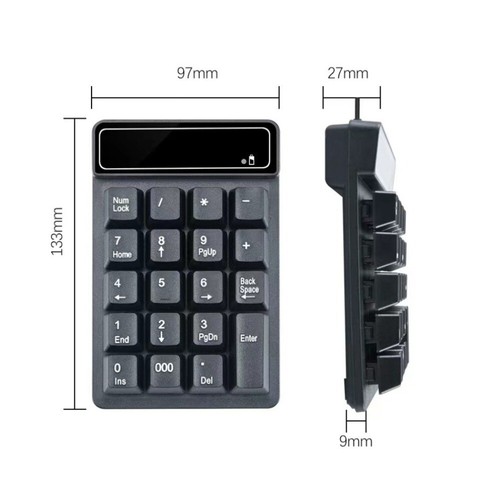 2.4G Wireless Numeric Keyboard Computer Bluetooth Small Keyboard 19 Keys - Picture 4 of 12