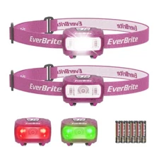 NEW LED Headlamp 2PACK Headlight Torch Work Light Bar Head Band 5 Lighting Modes