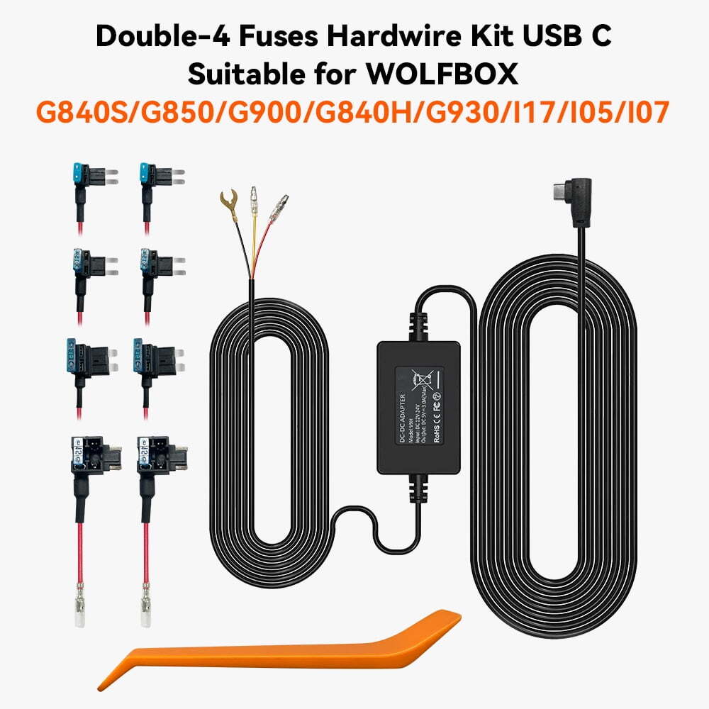 WOLFBOX Hardwire Kit for G900PRO/G840S/G930/G850/G900 Dash Cam