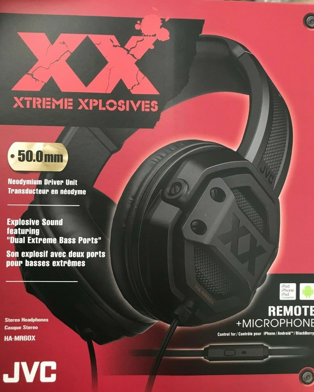 JVC Hamr60x Xtreme Xplosives XX Ha-mr60x Headset Bass 50mm for sale online  | eBay