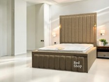 High Headboard Luxury Panel Bed With or Without Ottoman Gas Lift Storage-----