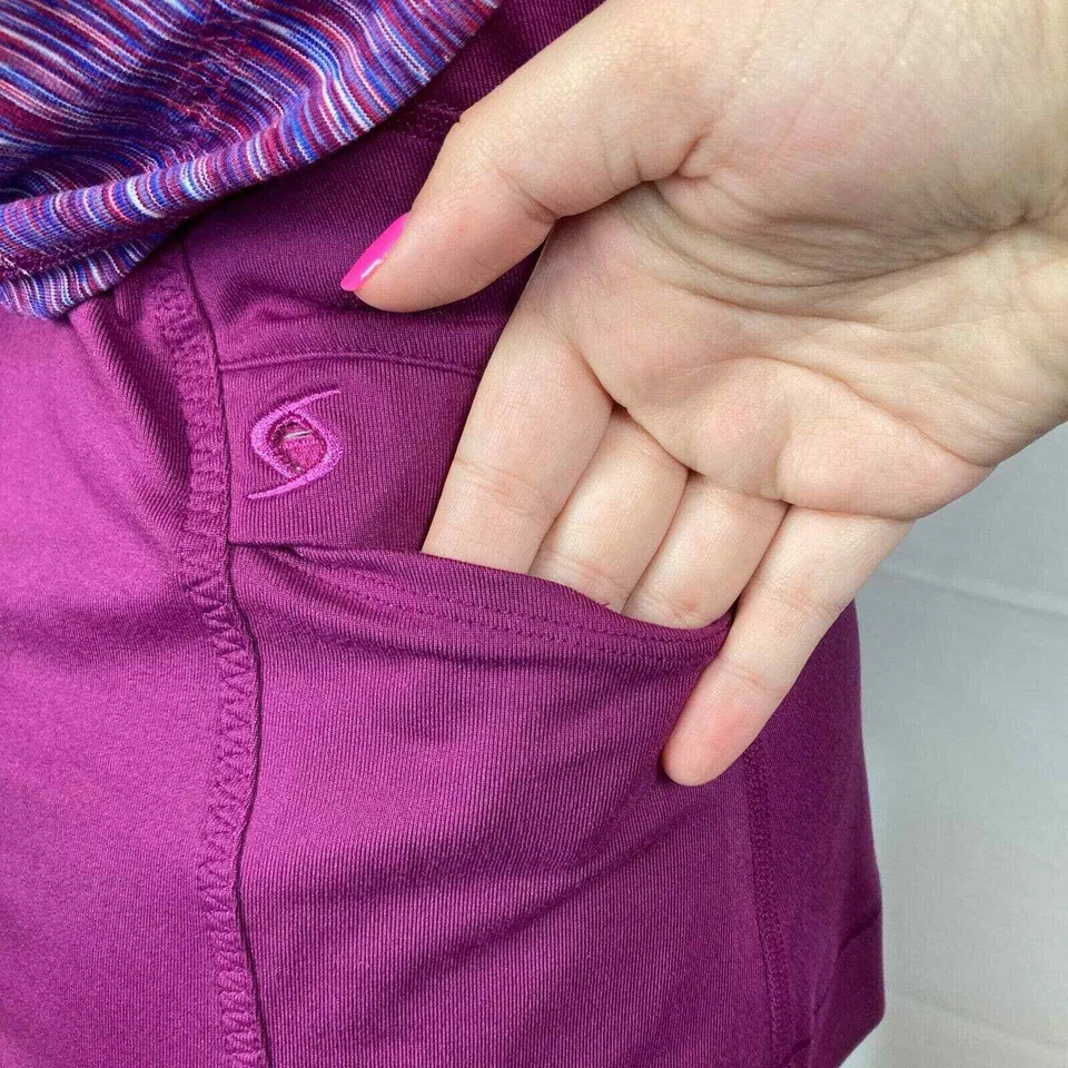 Moving Comfort Sweatshirt Womens Sz XS Purple Half Zip Running Top Long Sleeve - Image 3 of 4