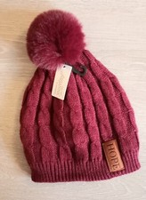 Arianna Hope By Howards Red Winter Pom Pom Hat Child Under 15