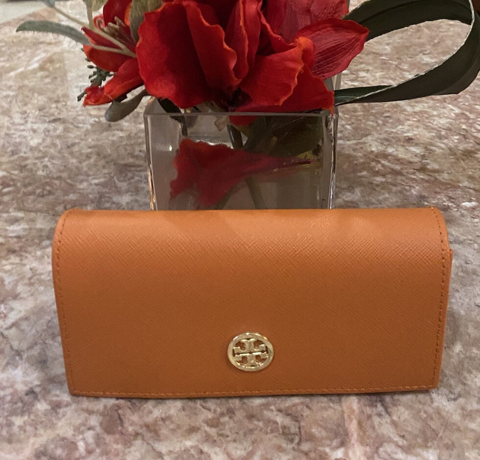 Tory Burch Orange Saffiano Sunglasses Tory Burch Orange Sunglasses Case Like new | Mercari main image 3