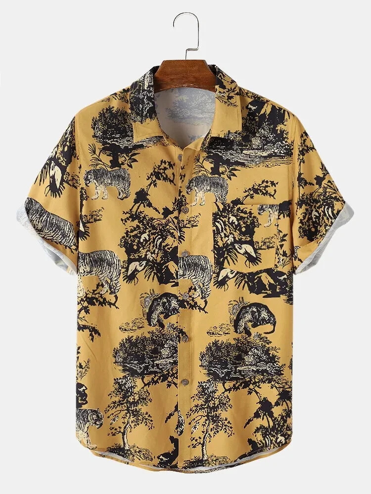 優里 Patterned Open Collar Shirt 特典付き！ Patterned Open