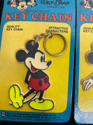 Vintage (2) Mickey and Minnie Mouse Keychains from WDP/ Monogram 2501/2503 - Picture 2 of 6