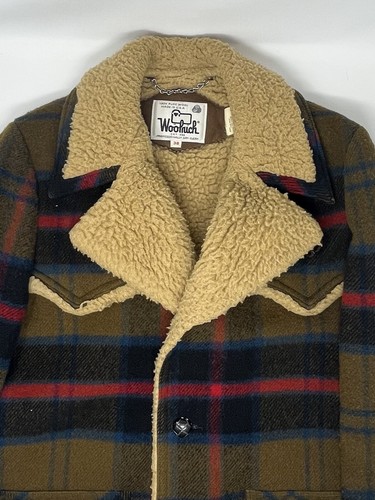 Vintage 1960s Woolrich 100% Wool Lined Chore Barn Jacket (Size 38/Medium)