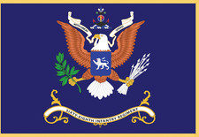 Rectangle Flags - 68th Infantry Regiment - WITH GREAT SPEED Flag w Fringe X 300