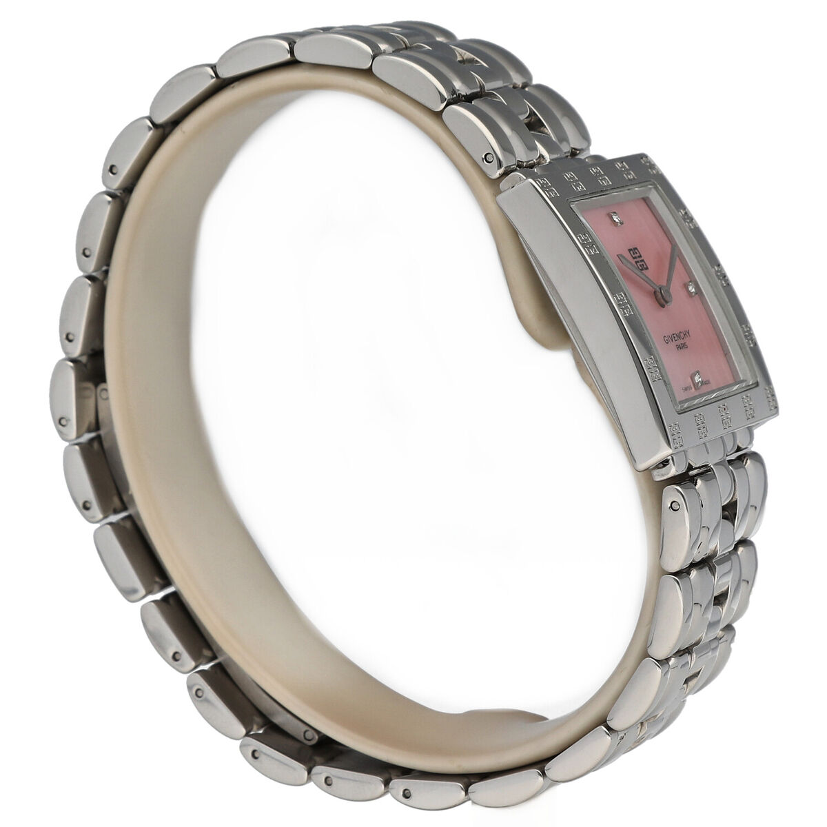 Givenchy 1558692 APSARAS Pink Diamond MOP 27mm Steel Square Givenchy 1558692 APSARAS Pink Diamond MOP 27mm Steel Square