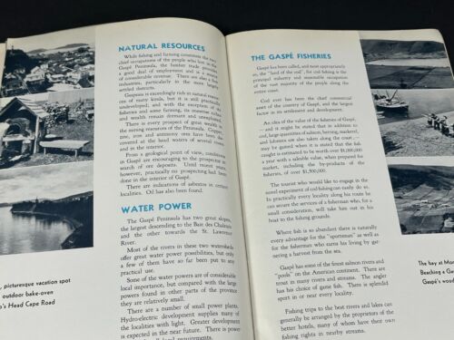 Folleto de viaje vintage Gaspe Peninsula Quebec 1931 guía turística Canadá - Imagen 13 de 23