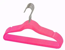 New Petite 14.5" SlimLine Shirt/Pant Hangers Hot Pink (pk20)