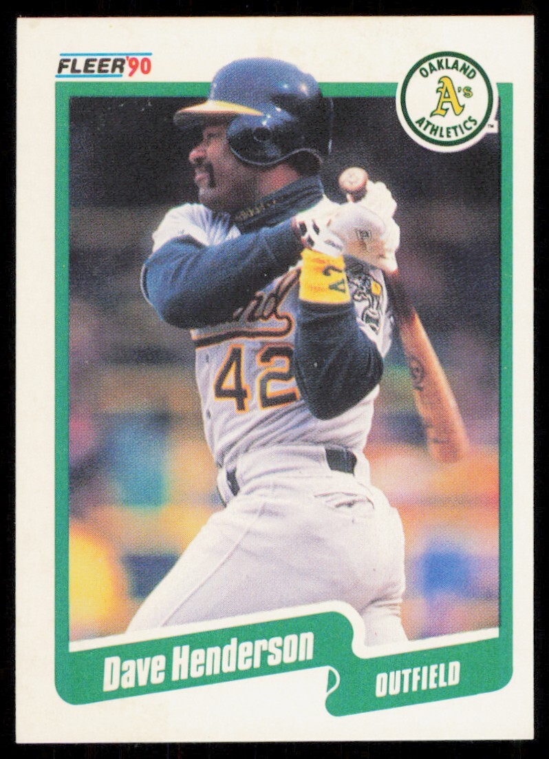 1990 Fleer Dave Henderson Oakland Athletics #9
