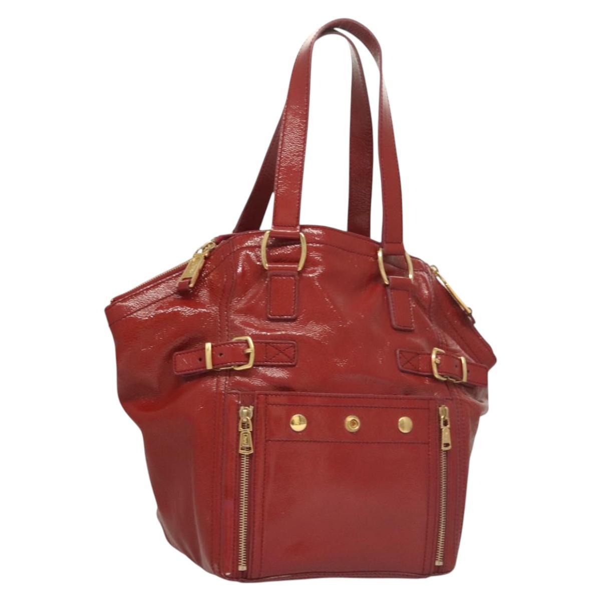 Borsa a tracolla SAINT LAURENT Downtown smaltata rosso oro originale sw465
