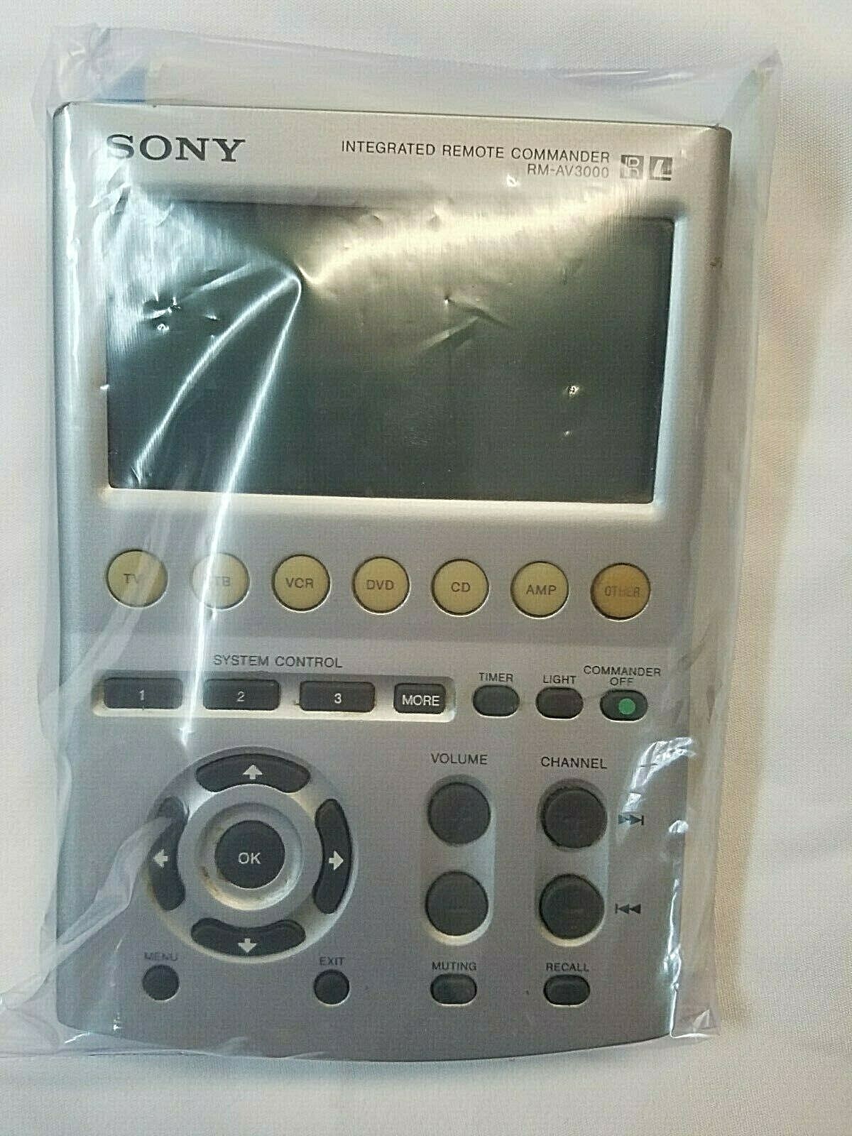 SONY RM-AV3000 UNIVERSAL STEREO TV DVD REMOTE COMMANDER CONTROL TOUCH SCREEN