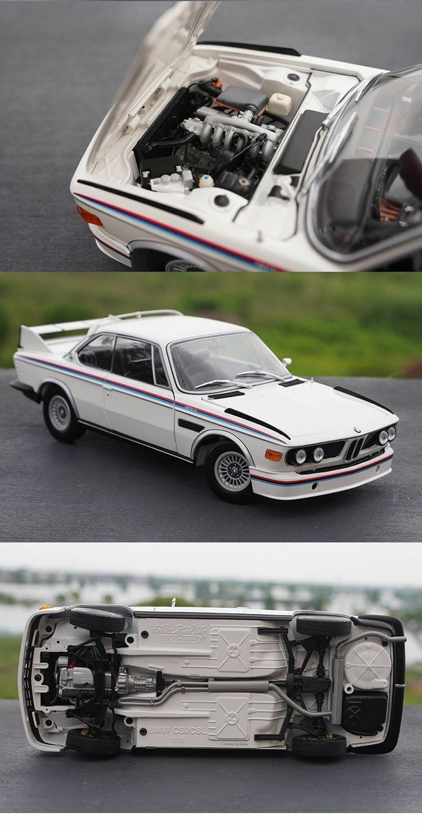 Minichamps BMW 3.0 CSL White 4 Door Open 1:18 Scale DieCast
