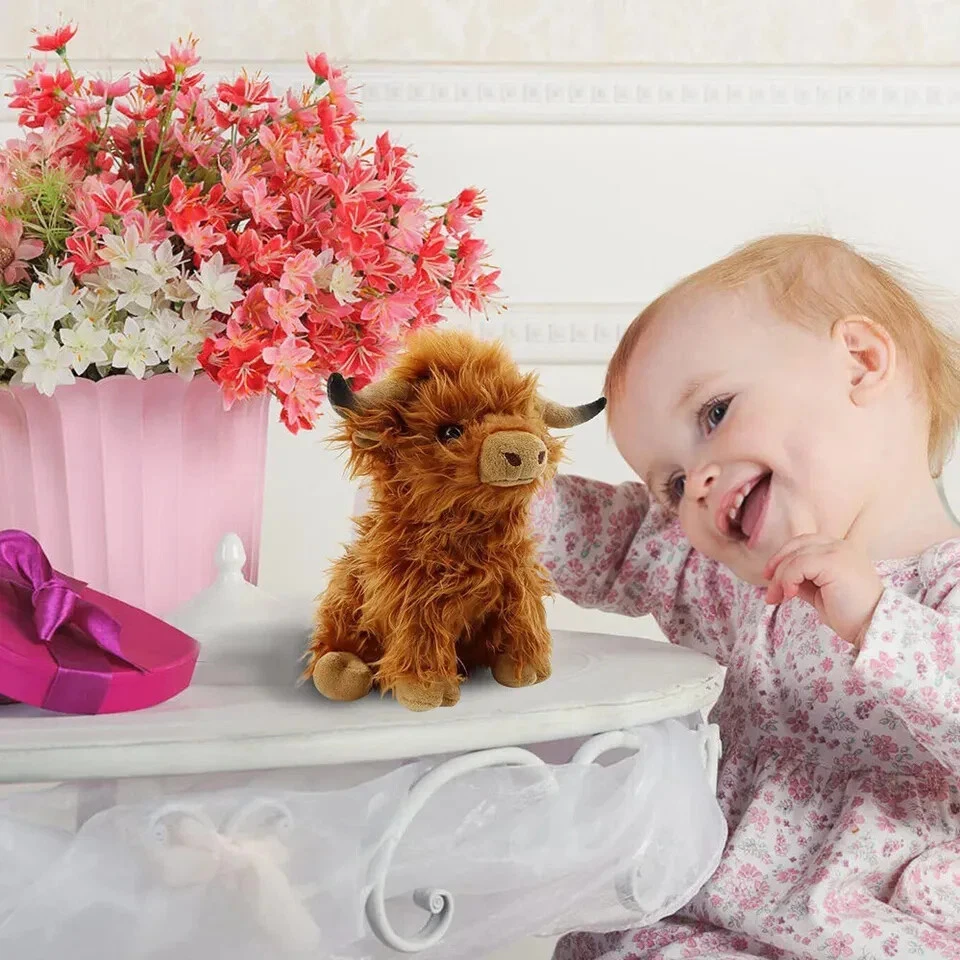 Highland Cow Toys Plush Dolls Soft Teddies Scottish Kids Toddler Cute Scotland - image 4 of 4