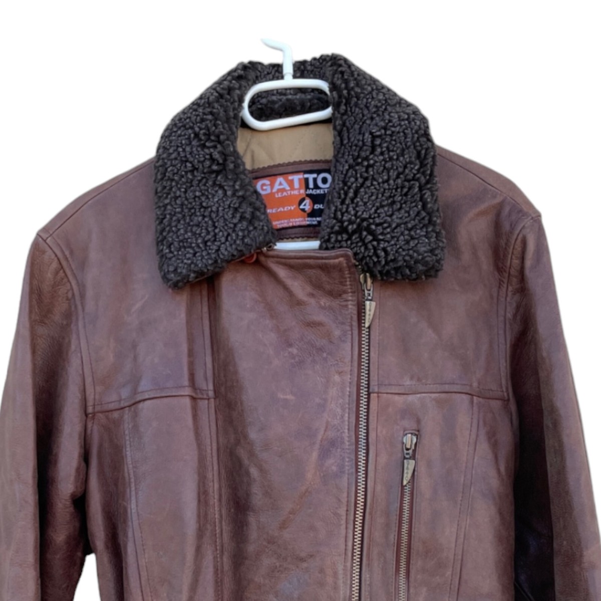 希少カラー Y2k GARRETT leather coat イタリア製 牛羊 Vintage Gatto Leather Jacket, Leather Coat Women, Brown Leather