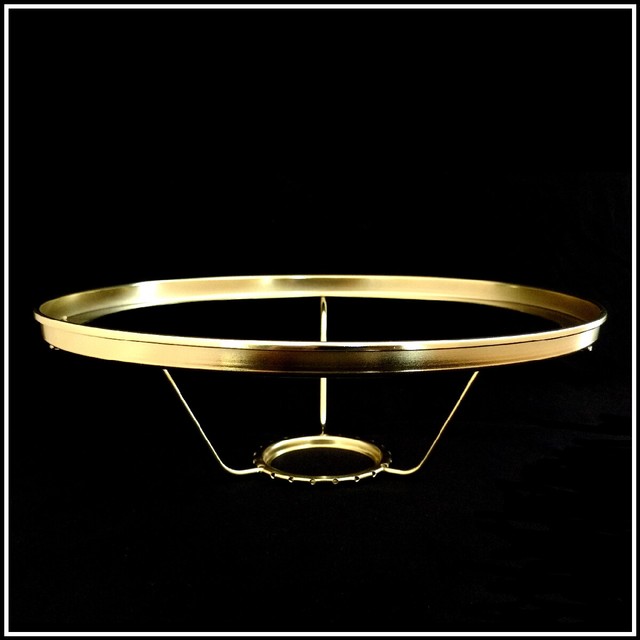 ALADDIN LAMP BRAND 401RB 10 INCH BRASS SHADE RING SHADE HOLDER TRIPOD eBay