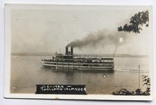 1913 NY Real Photo Postcard RPPC Steamer steamship Thousand Islander boat ship