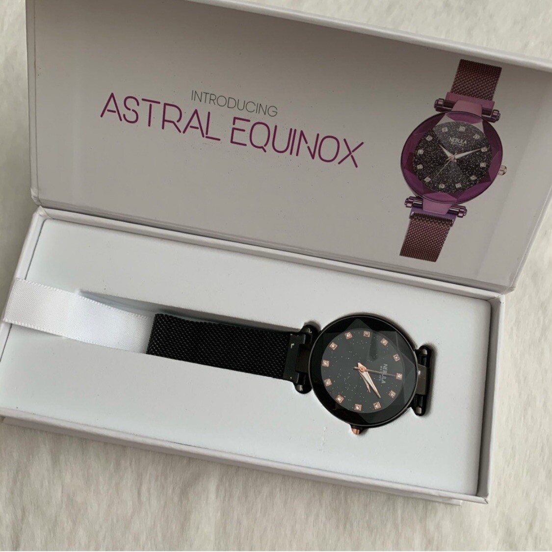 NEW IN BOX Nebula Black Stardust Watch
