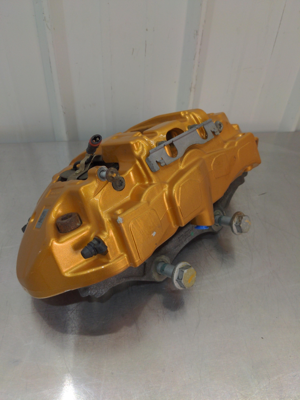 14-16 MERCEDES E63s Right Rh Front Gold Amg Carbon Ceramic Caliper  