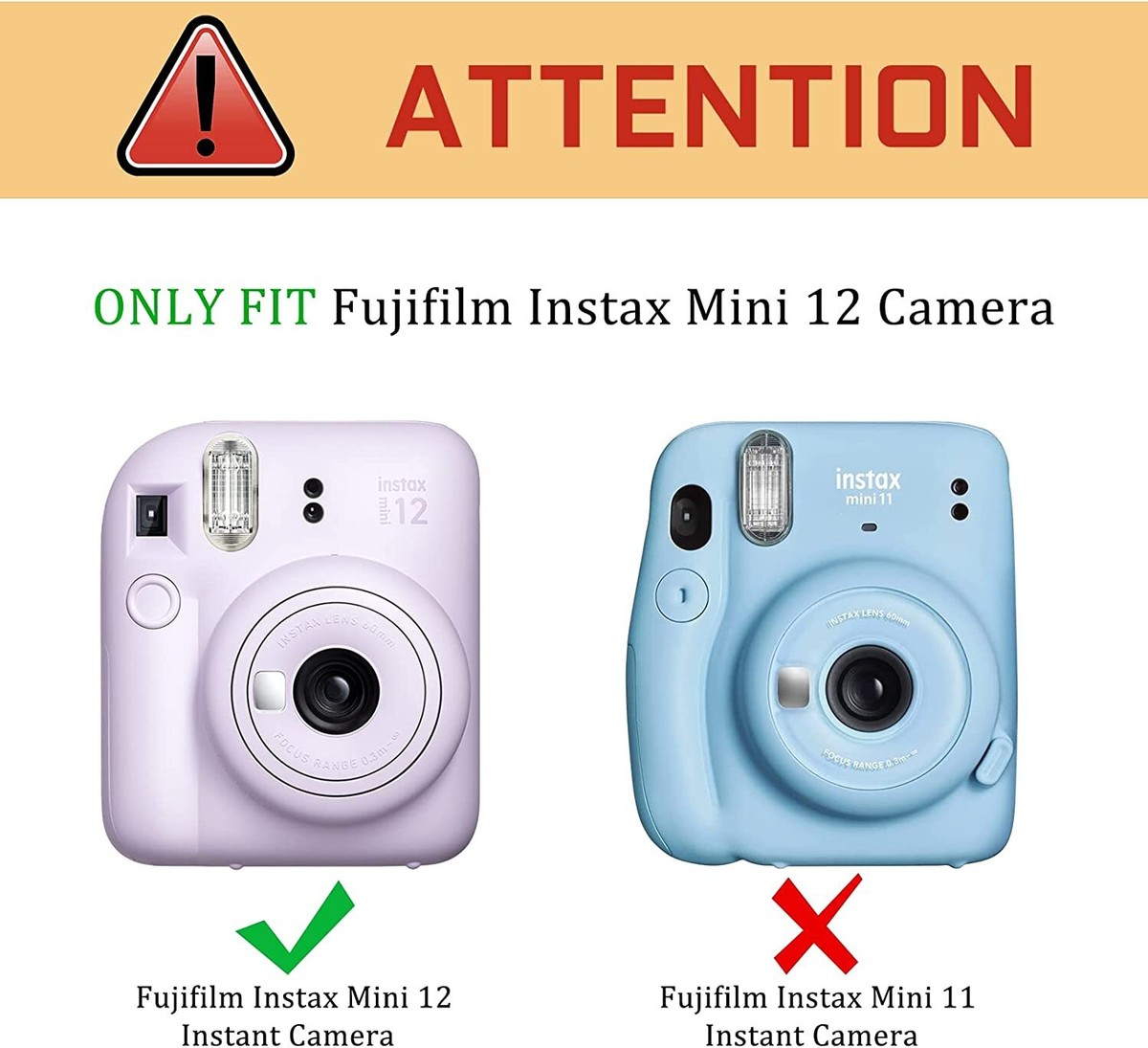 Rieibi Mini 40, custodia protettiva in pelle PU per fotocamera istantanea Fujifilm Instax Mini 40, con tracolla rimovibile, bianco, Beauty Case
